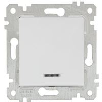 RİTA MEK TUŞ IŞIKLI ANAHTAR (220V)(KLİPSLİ) BEYAZ 1